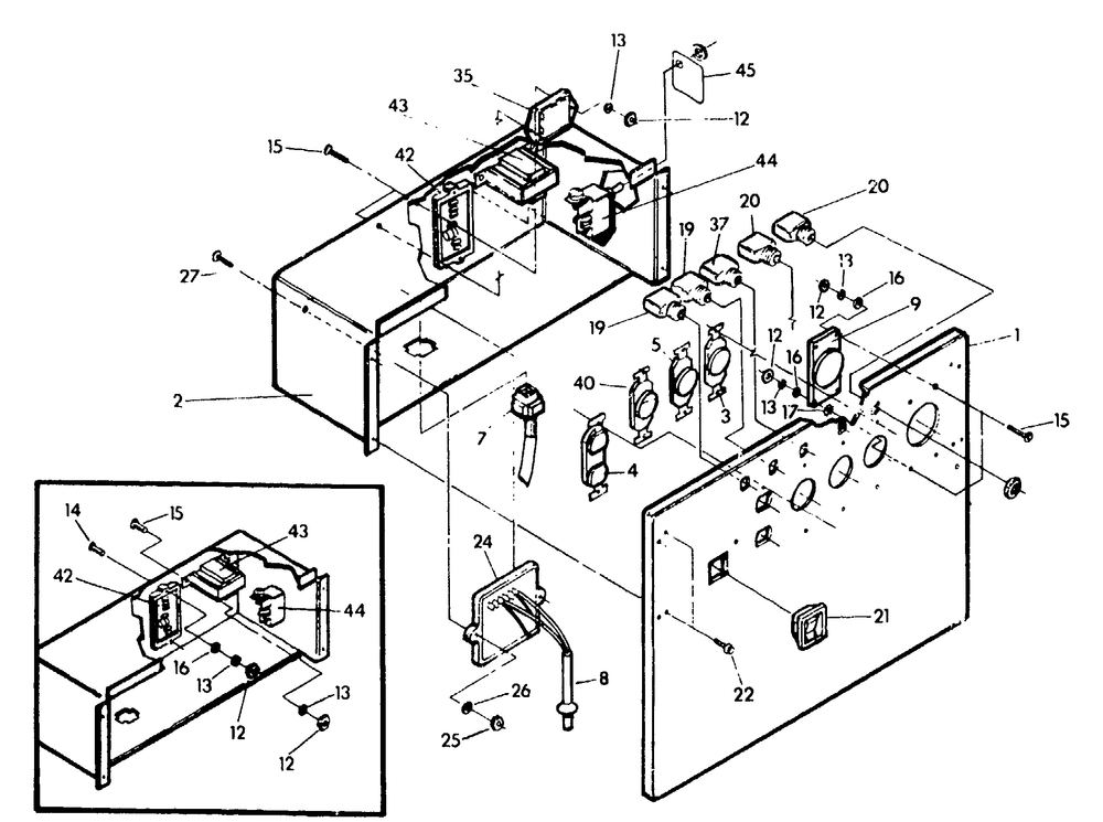 Control Panel And Cover Diagram and Parts List for 9404-2-3ZC40A  Briggs and Stratton Generator